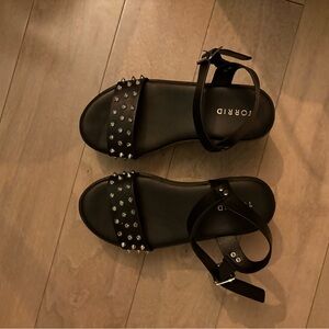 Torrid Black Studded Sandals